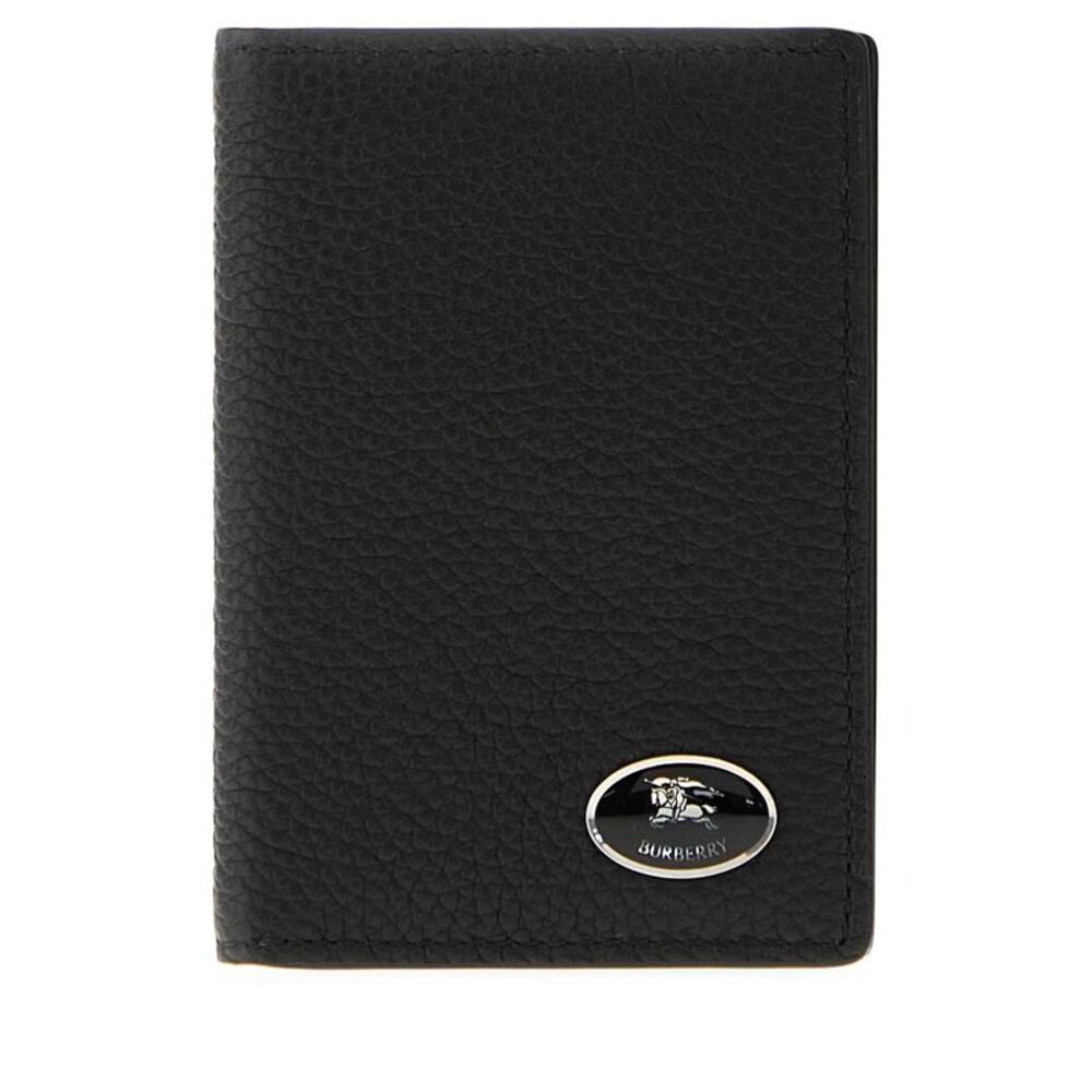 Burberry Men Black Leather Card Holder